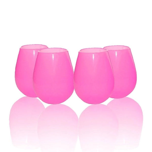 12 oz. Transparent Stemless Unbreakable Silicone Wine Cup