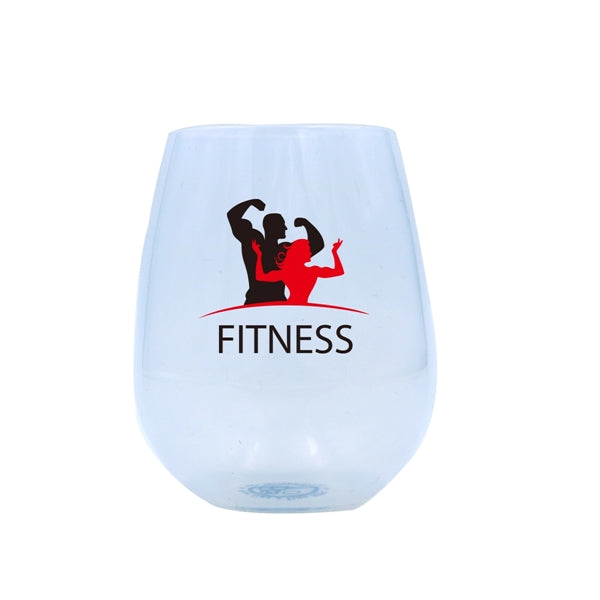 12 oz. Transparent Stemless Unbreakable Silicone Wine Cup