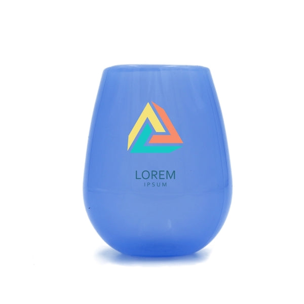 12 oz. Transparent Stemless Unbreakable Silicone Wine Cup