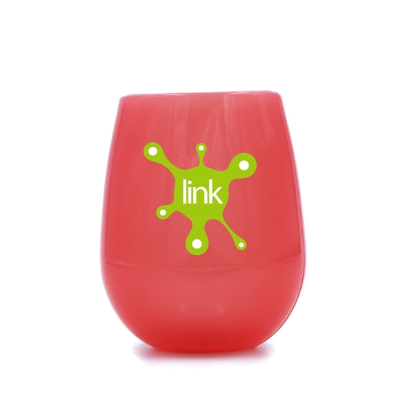 12 oz. Transparent Stemless Unbreakable Silicone Wine Cup