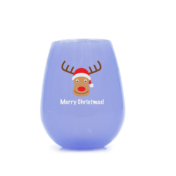 12 oz. Transparent Stemless Unbreakable Silicone Wine Cup