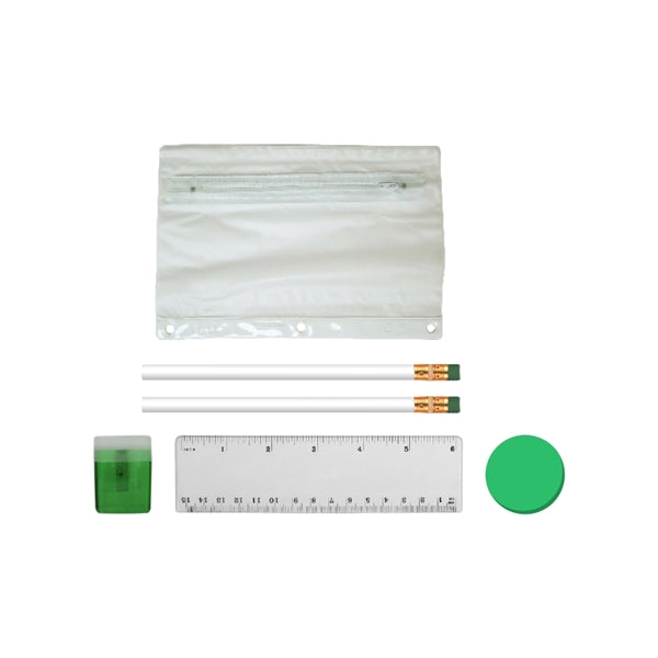 School Kit - Eco Pencils - Sharpener - Ruler - Round Eraser