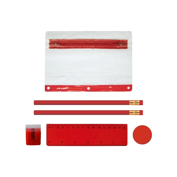 School Kit - Eco Pencils - Sharpener - Ruler - Round Eraser