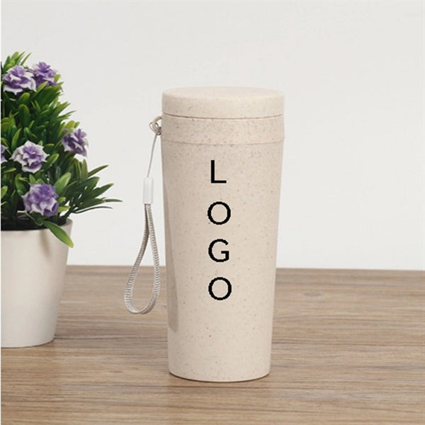 Wheat Straw Mug Double Layer Thermos Cup