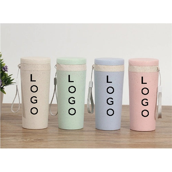 Wheat Straw Mug Double Layer Thermos Cup