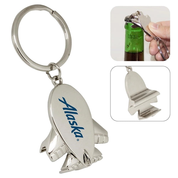Airplane Bottle Opener Keychain