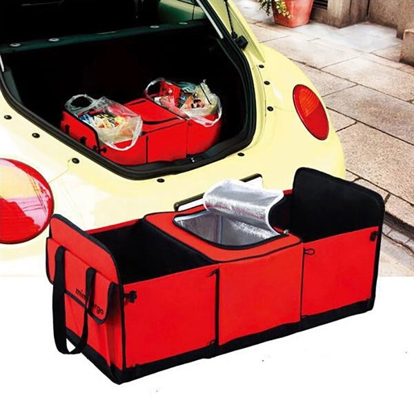Foldable Auto Car Trunk Organizer With Cooler
