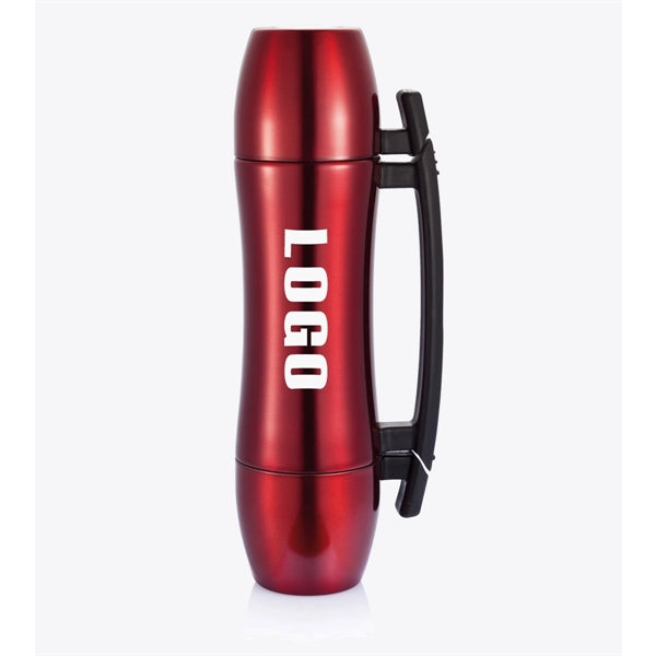 Stainless Steel Travel Thermos With Two Cups Thermos Mug
