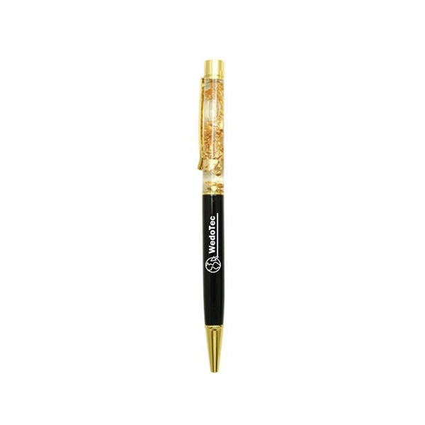 Ball Pen With Shiny Gold Foil Paper