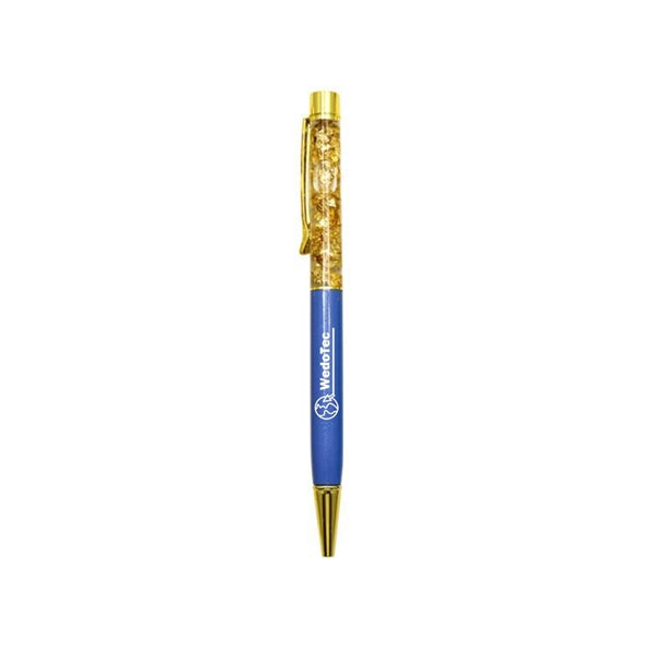 Ball Pen With Shiny Gold Foil Paper