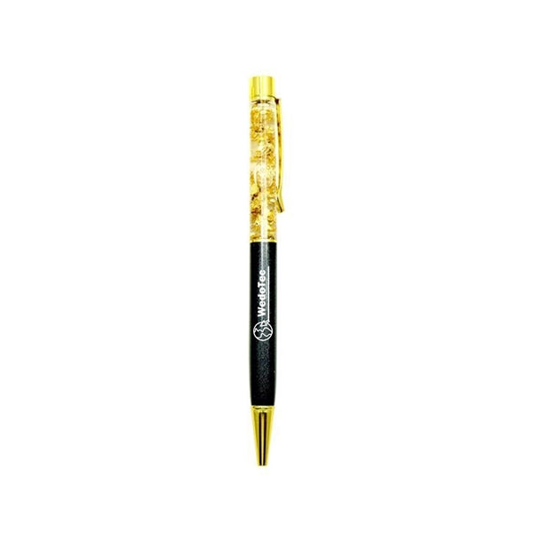 Ball Pen With Shiny Gold Foil Paper