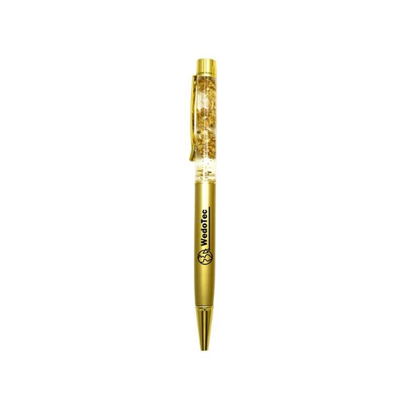 Ball Pen With Shiny Gold Foil Paper