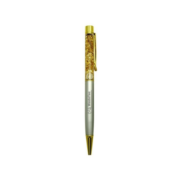 Ball Pen With Shiny Gold Foil Paper