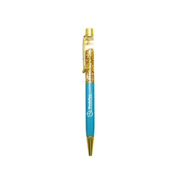 Ball Pen With Shiny Gold Foil Paper