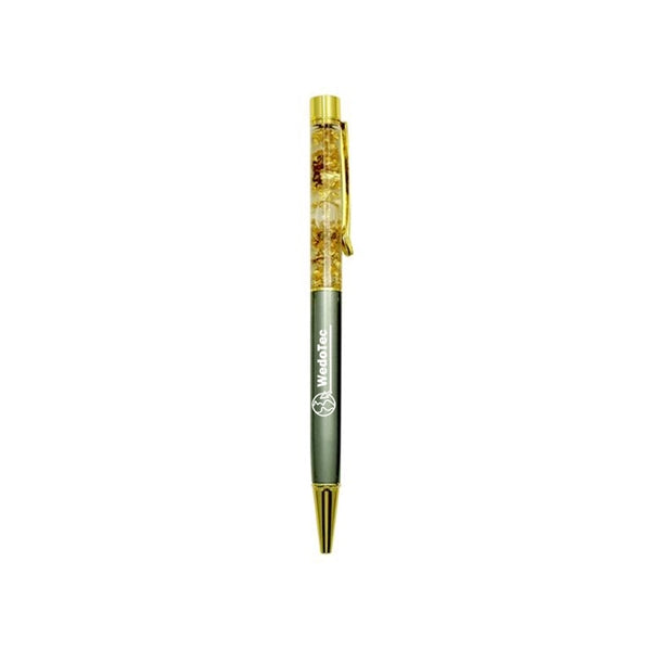 Ball Pen With Shiny Gold Foil Paper