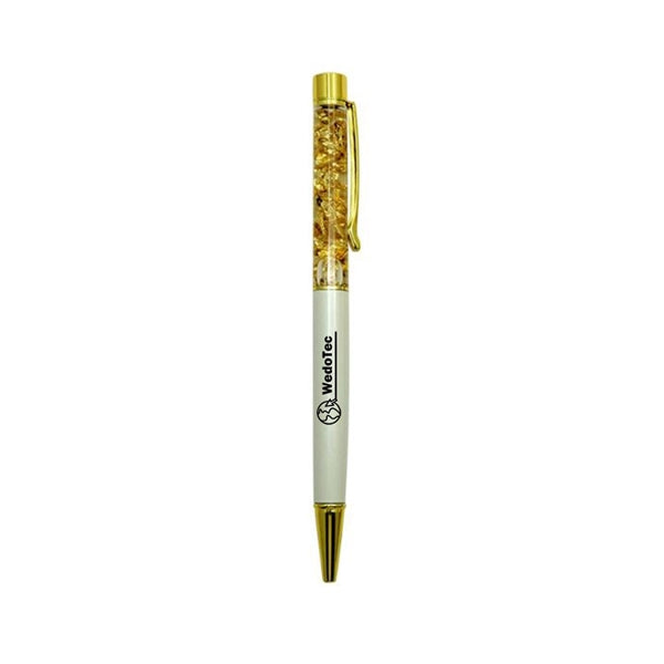 Ball Pen With Shiny Gold Foil Paper