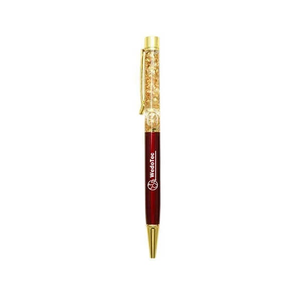 Ball Pen With Shiny Gold Foil Paper