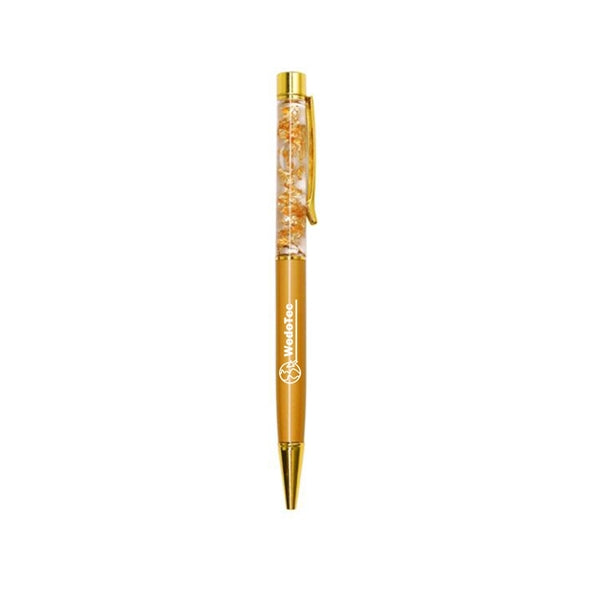 Ball Pen With Shiny Gold Foil Paper