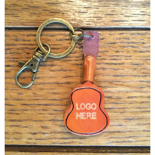 Guitar Leather Key Ring