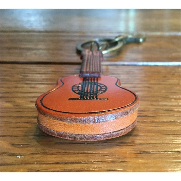 Guitar Leather Key Ring