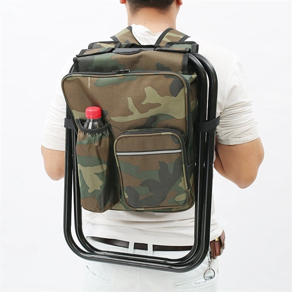 Portable Camping Folding Cooler Chair Backpack