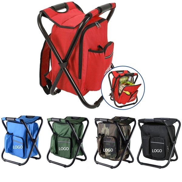 Portable Camping Folding Cooler Chair Backpack