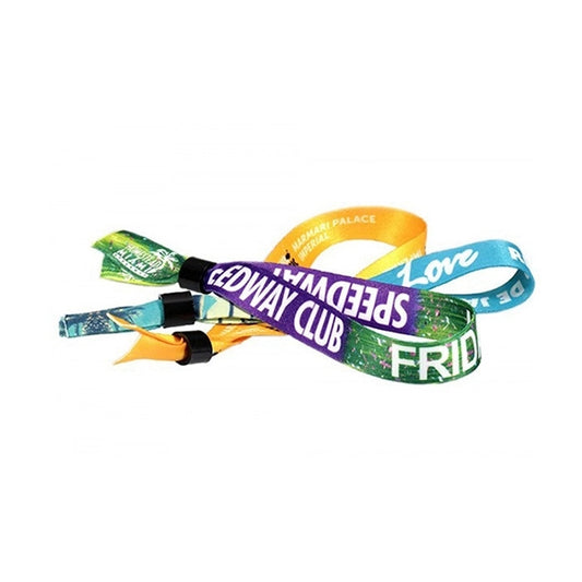 Fabric Wristband Lanyard with Bead Closure