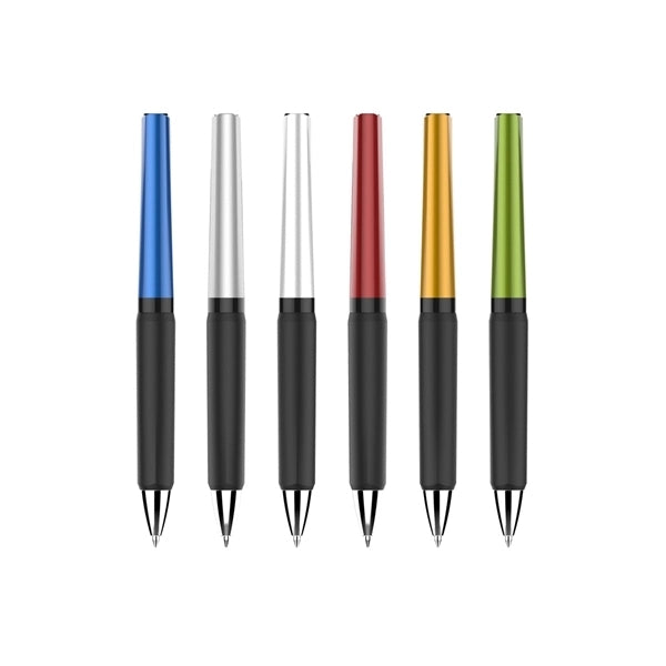 Twist Action Plastic Ballpoint Pens with metal clip
