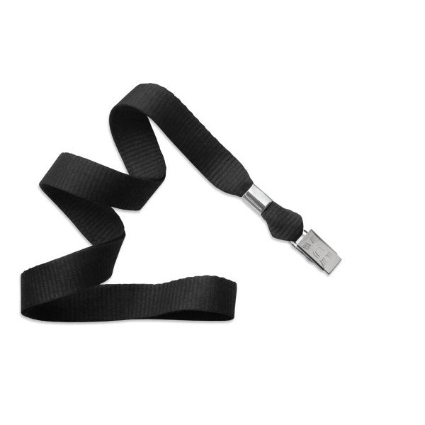 5/8" Flat Blank Lanyard (Bulldog Clip)
