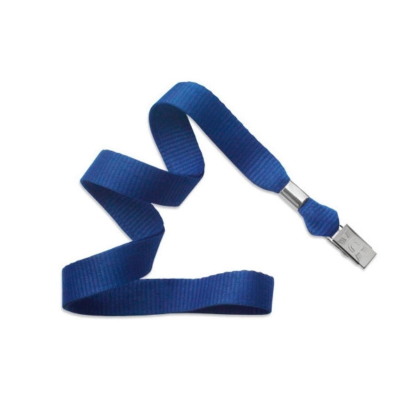 5/8" Flat Blank Lanyard (Bulldog Clip)