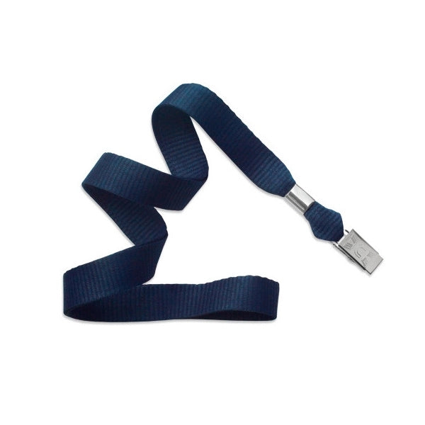 5/8" Flat Blank Lanyard (Bulldog Clip)