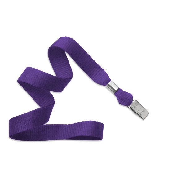 5/8" Flat Blank Lanyard (Bulldog Clip)