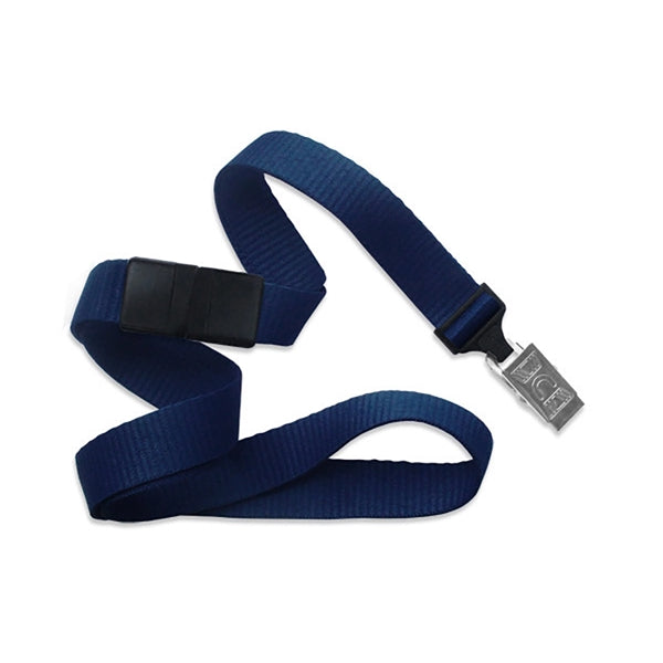 5/8" Flat Blank Lanyard with Breakaway (Bulldog Clip)