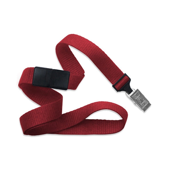 5/8" Flat Blank Lanyard with Breakaway (Bulldog Clip)