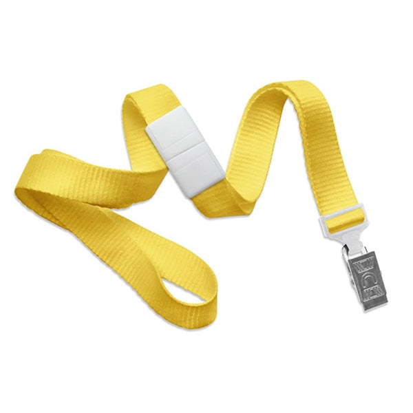 5/8" Flat Blank Lanyard with Breakaway (Bulldog Clip)