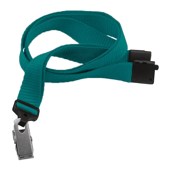 5/8" Flat Blank Lanyard with Breakaway (Bulldog Clip)