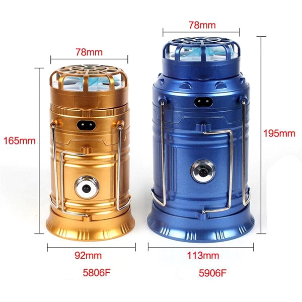 Led Hand Lamp Rechargeable Collapsible Solar Camping Lantern