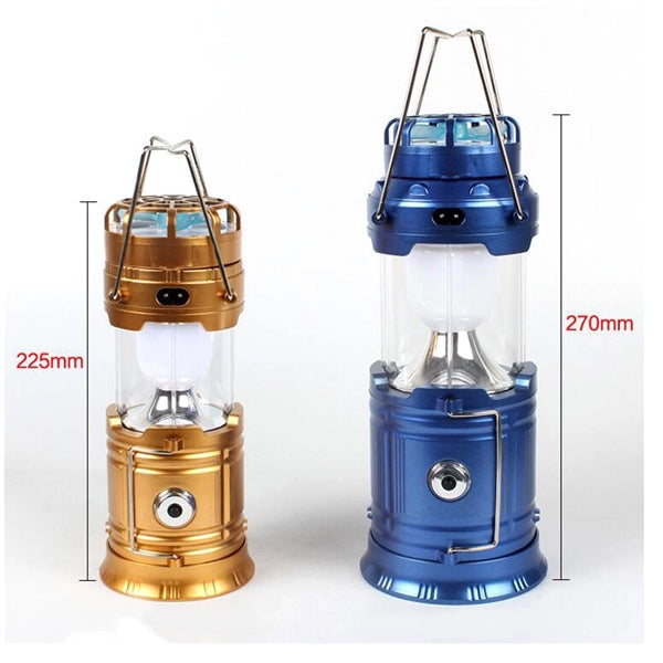 Led Hand Lamp Rechargeable Collapsible Solar Camping Lantern
