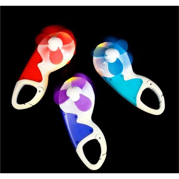 Carabiner Mini Fan with LED Torch