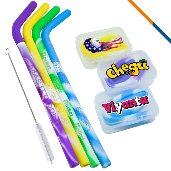 Ribbon Silicone Straws