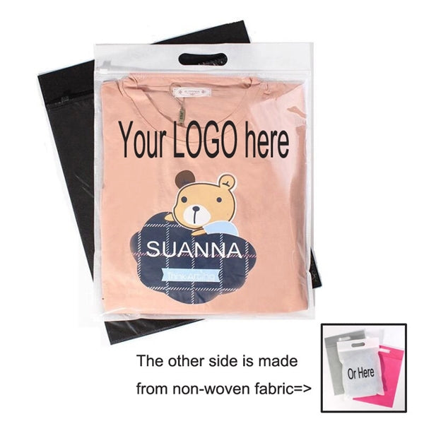 Plastic Non Woven Clothes Packaging Bag With Zipper