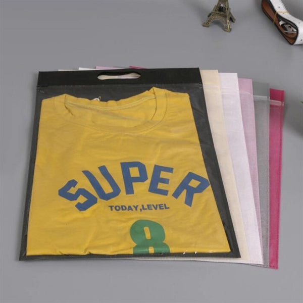 Plastic Non Woven Clothes Packaging Bag With Zipper