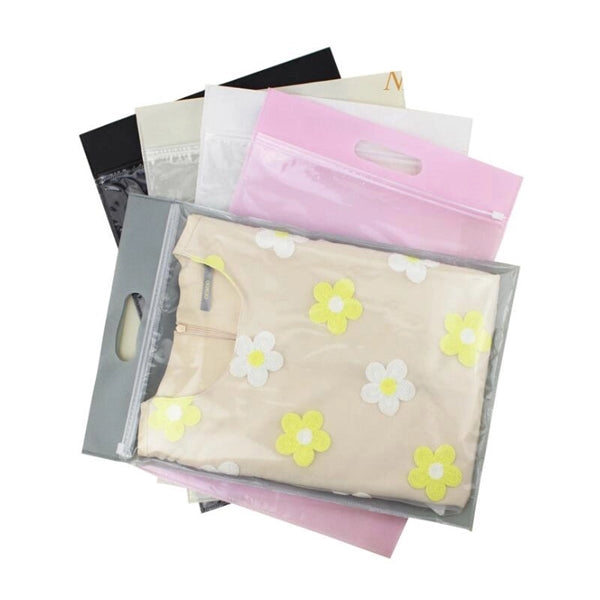 Plastic Non Woven Clothes Packaging Bag With Zipper