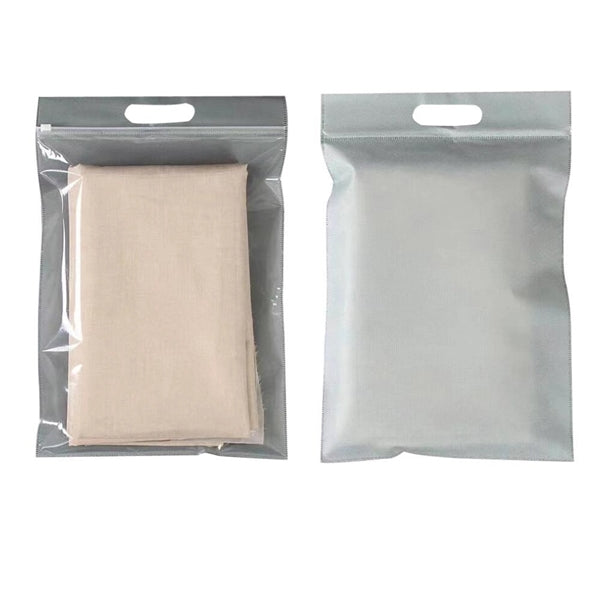 Plastic Non Woven Clothes Packaging Bag With Zipper