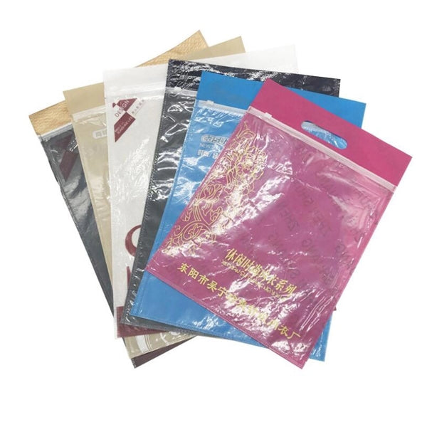 Plastic Non Woven Clothes Packaging Bag With Zipper