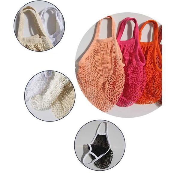 Tote Cotton Mesh Shopping Vegetable Bag