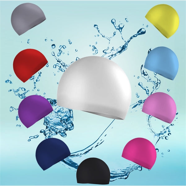 Seamless silicone swimming caps