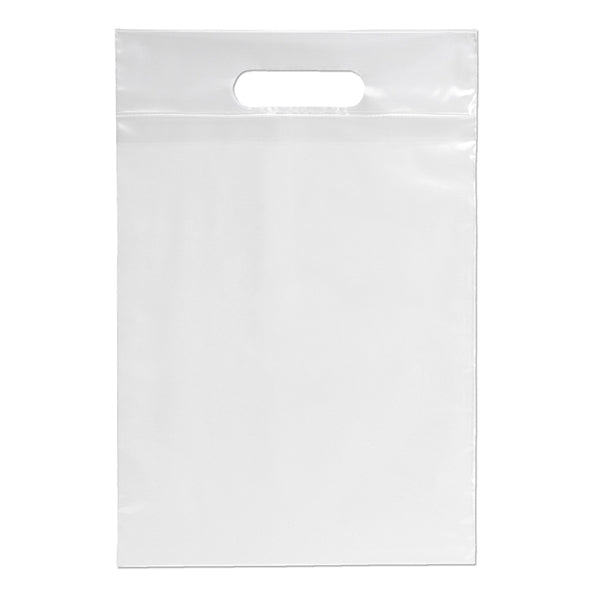 14 x 9.5 Recyclable Die Cut Handle Plastic Bags