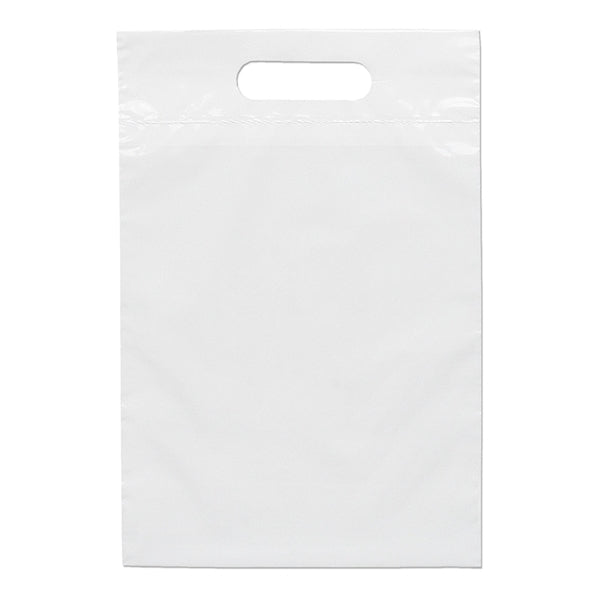 14 x 9.5 Recyclable Die Cut Handle Plastic Bags