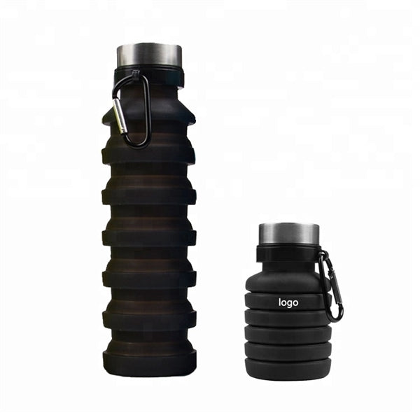 16OZ Collapsible Sport Bottle with free carabiner